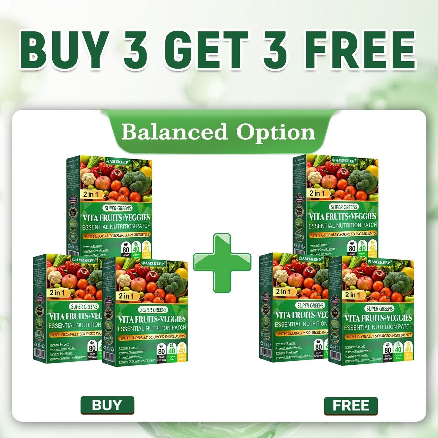 Parche de nutrición esencial de frutas y verduras Vita 𝐀𝐌𝐙𝐊𝐄𝐄𝐏®