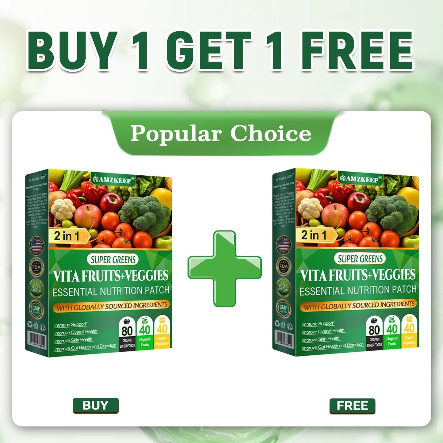 Parche de nutrición esencial de frutas y verduras Vita 𝐀𝐌𝐙𝐊𝐄𝐄𝐏®